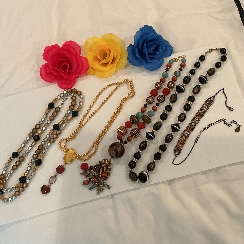 Multicolor Beaded Necklaces Collection Lot 5